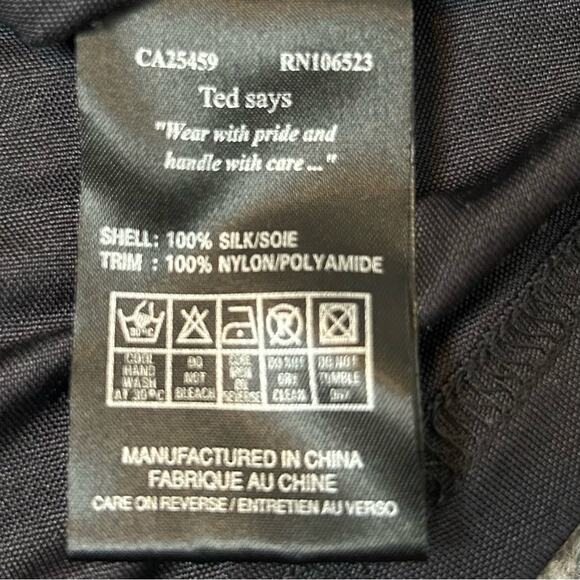 Ted Baker Silk Cami Top Womens Size  8 Black Designer Sequins Rhinestones Sexy - Picture 7 of 10